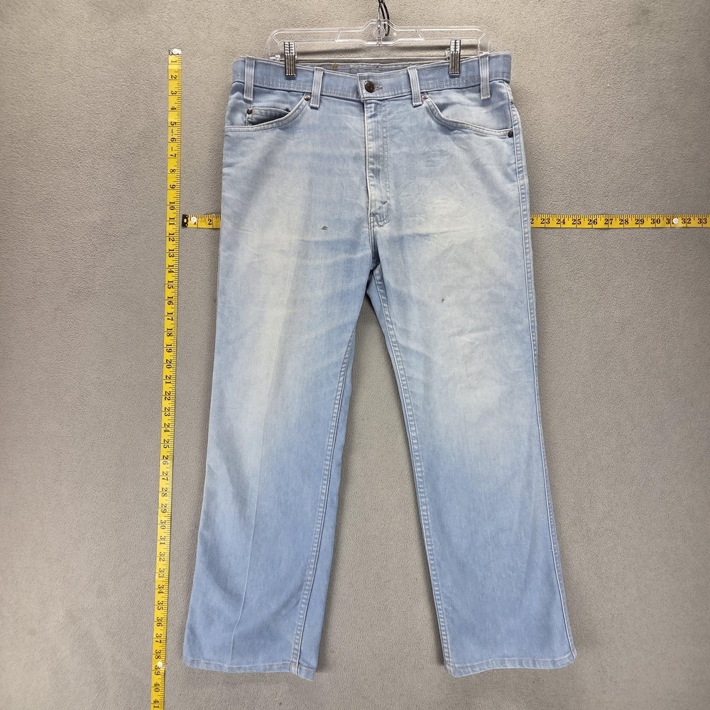 Vintage Levis Action Jeans Mens‎ Blue Made in USA Brown Tab Zip Fly Fits 34x26